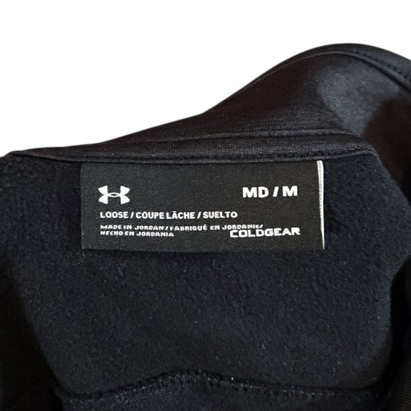 Under Armour ColdGear Black Loose Fit 1/4 Zip Pullover Activewear Men's M - Picture 5 of 5